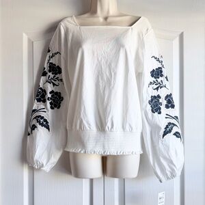 INC International Concepts Floral Embroidered Top